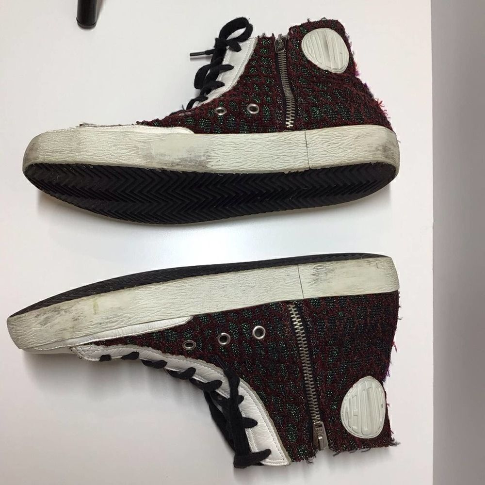 Golden Goose Francy Limited Edition High Top Sneakers Red Green EU 40‎ US 9 - Picture 13 of 17